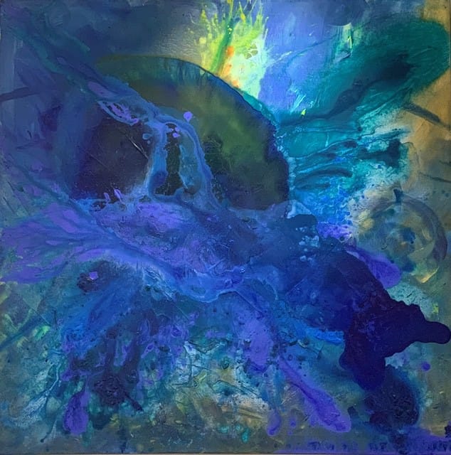 Nr 651 Die Erscheinung aus dem Wasser 100x100 cm  Jahr 2019 